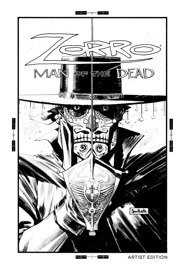 Zorro Man Of The Dead Vol 01 Artist Edition B&W (Allocations May Occur) [HC] Cover
