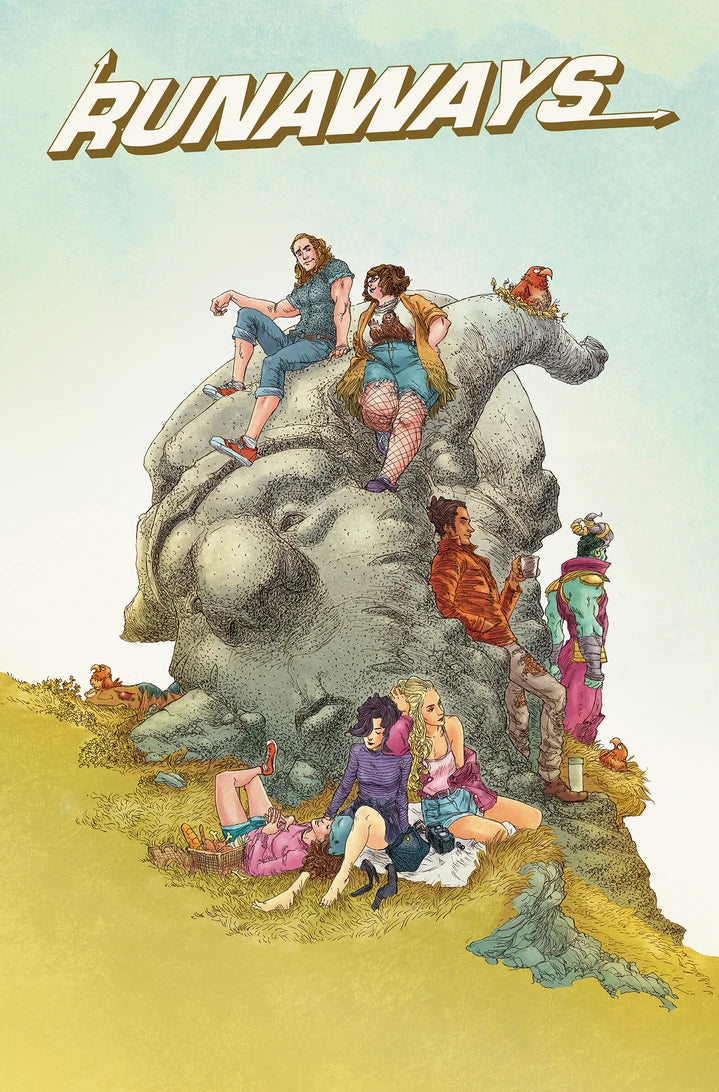 Runaways By Rainbow Rowell Omnibus Adrian Alphona Cover [Dm Only] [HC] Cover